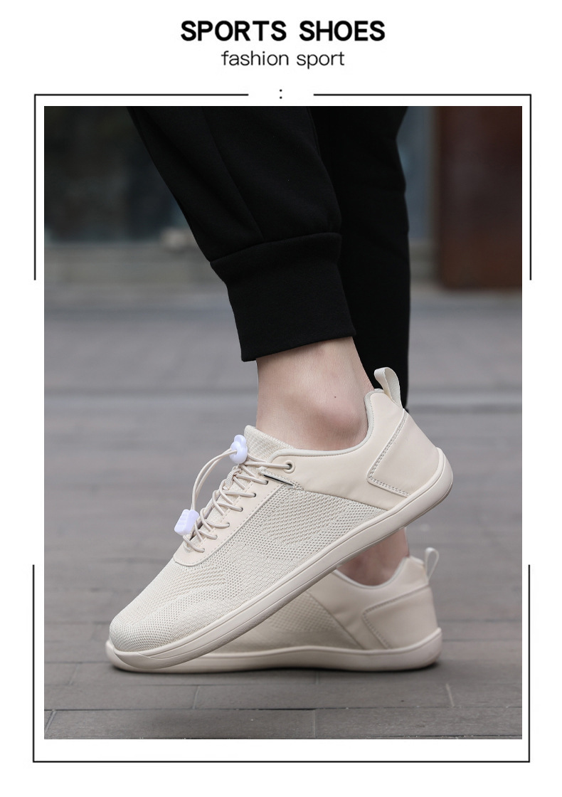 Men's Wide Toe Breathable Flyknit Hiking Sneakers