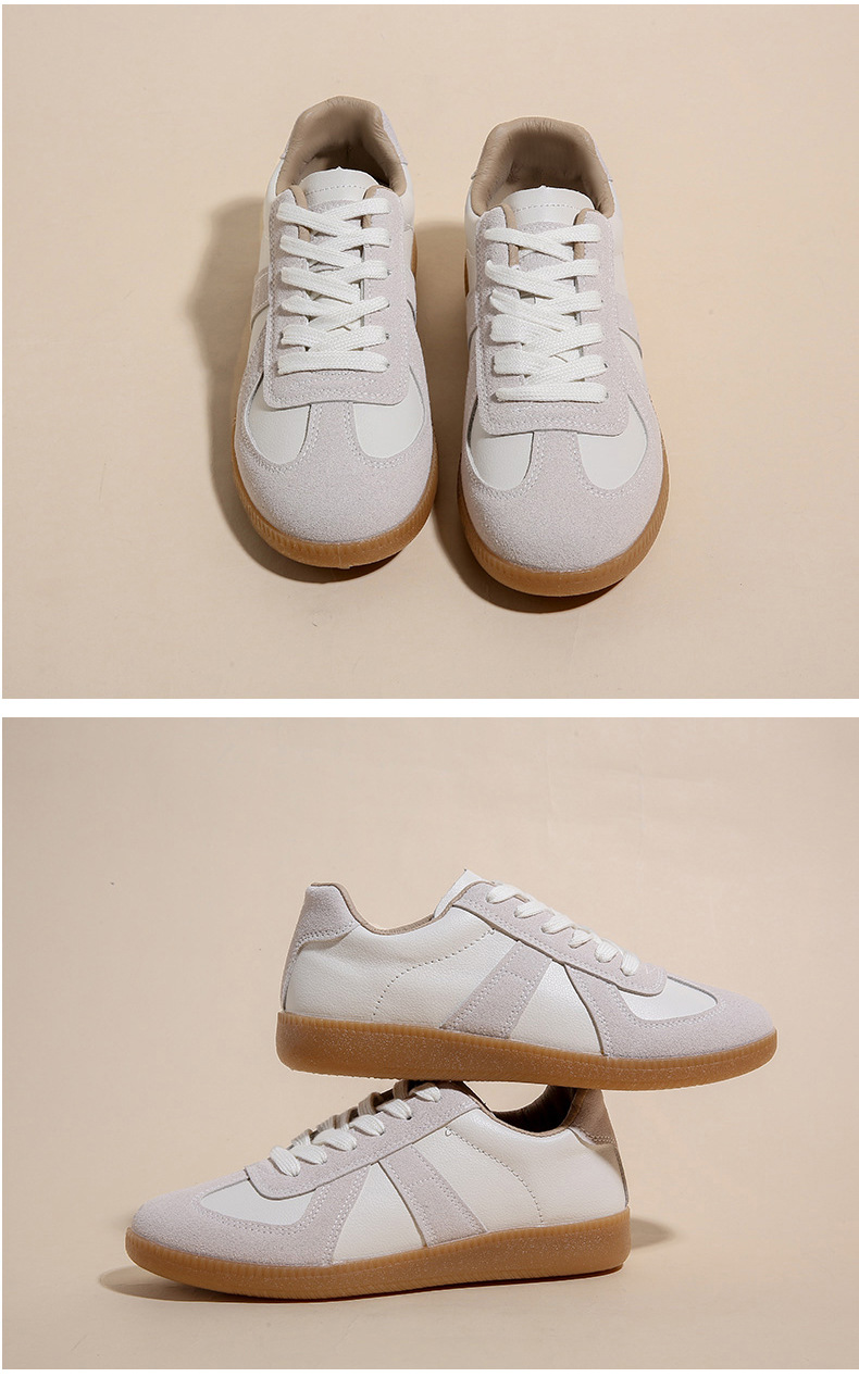 Low-top PU leather upper breathable rubber sole casual shoes
