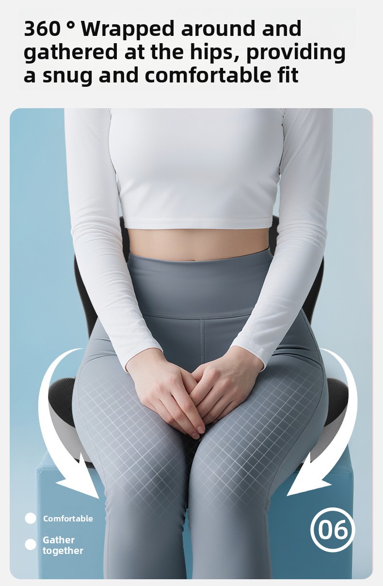 Integrated Lumbar Support Cushion with Memory Foam Backrest Breathable Office Chair Pad