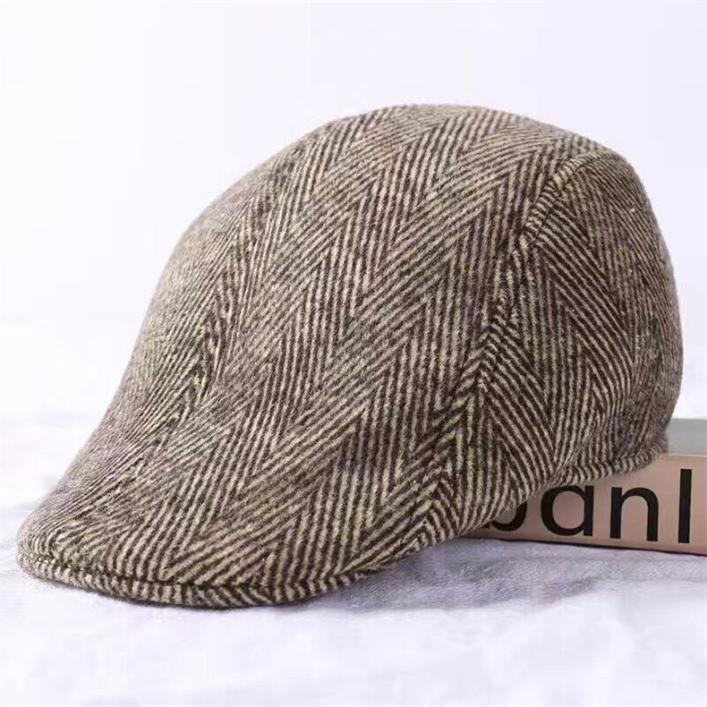 Men's Thickened Woolen Forward Cap