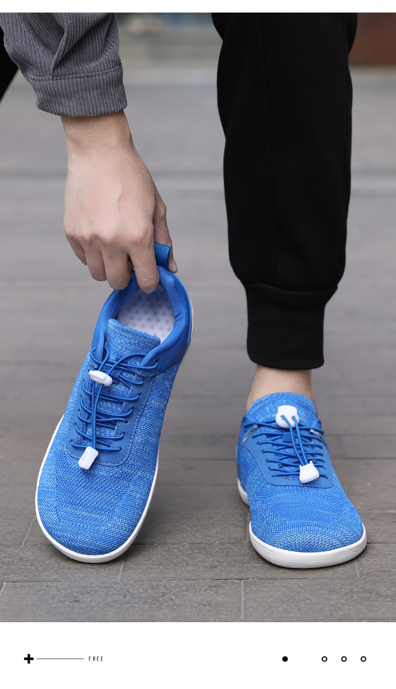 Men's Wide Toe Breathable Flyknit Hiking Sneakers