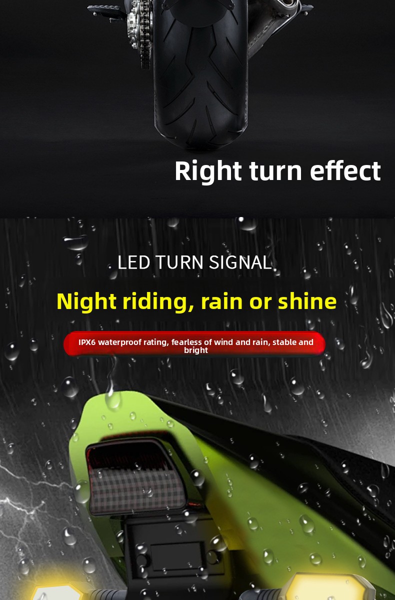 Motor electric vehicle projection turn signal warning ground lamp