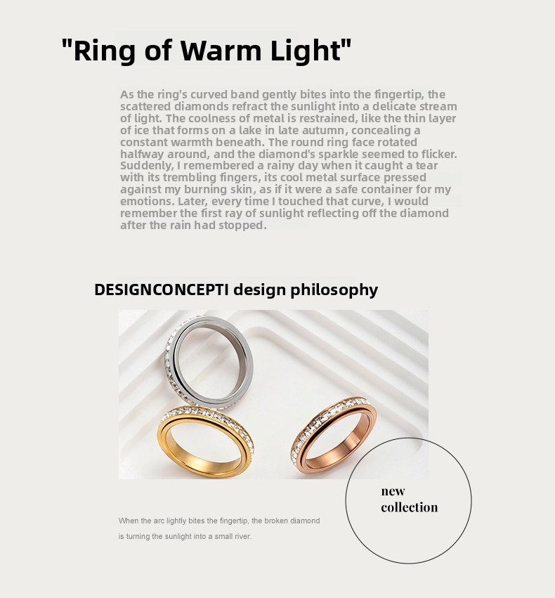 Rotatable Titanium Steel Ring