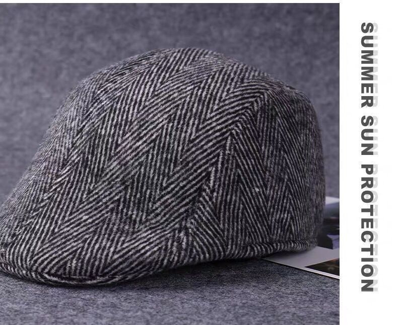 Men's Thickened Woolen Forward Cap