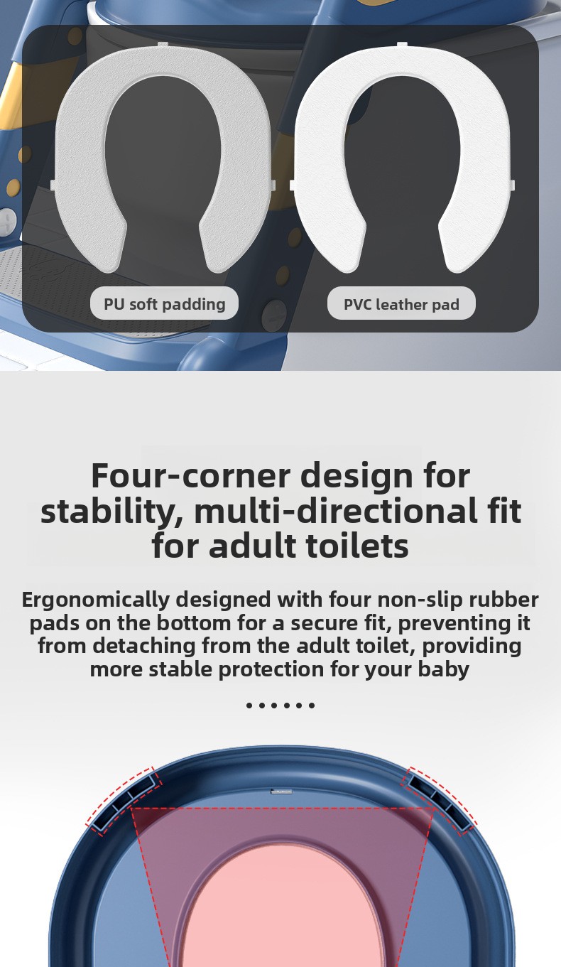 Foldable children's soft seat cushion toilet step