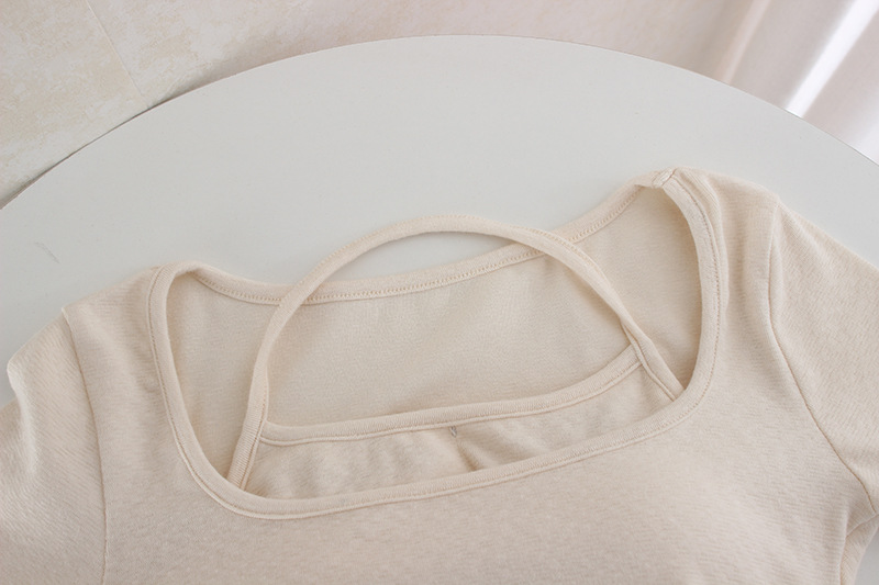 Hanging neck slim waist slimming long sleeve top