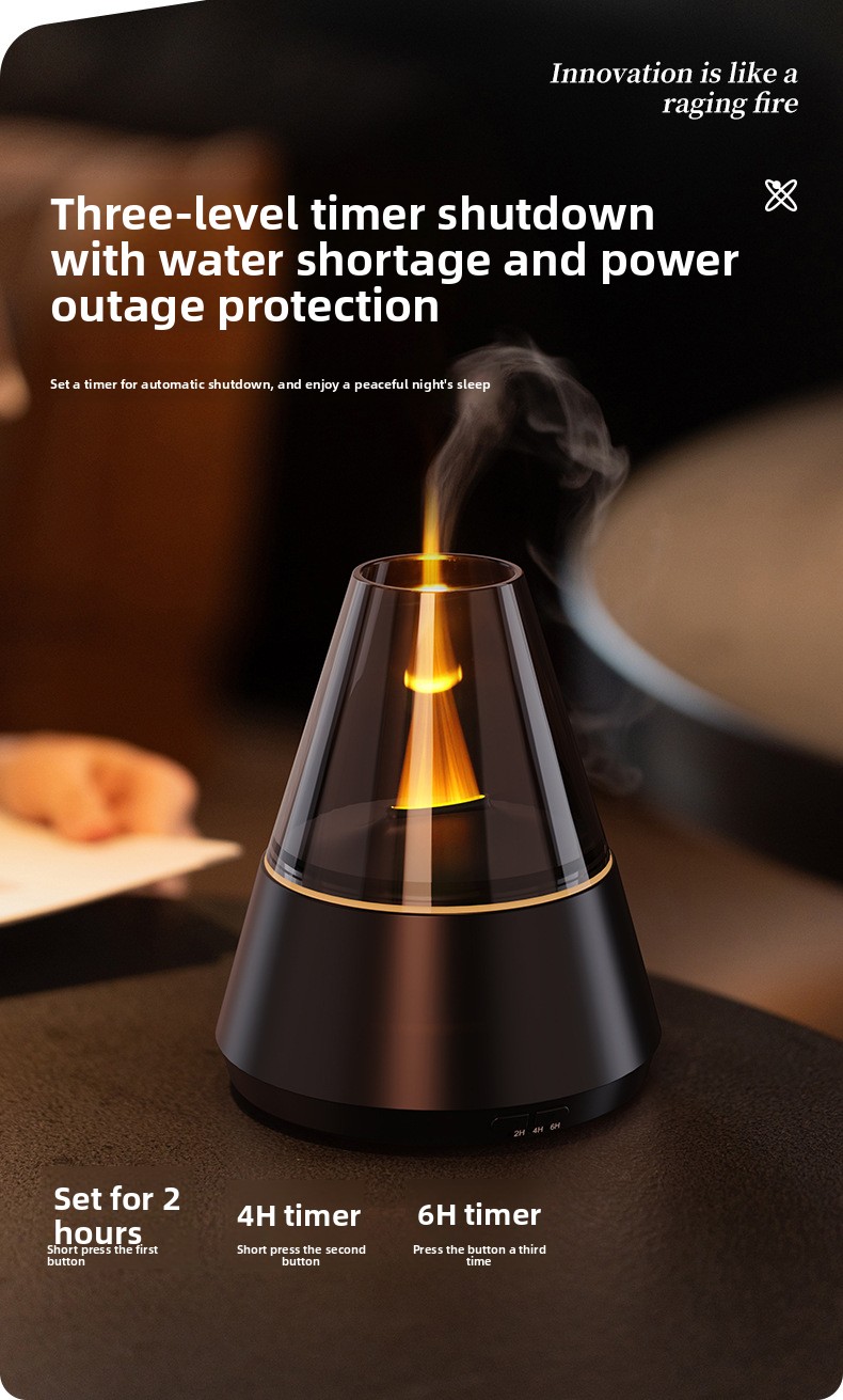 Simulated candlelight ultrasonic humidifier