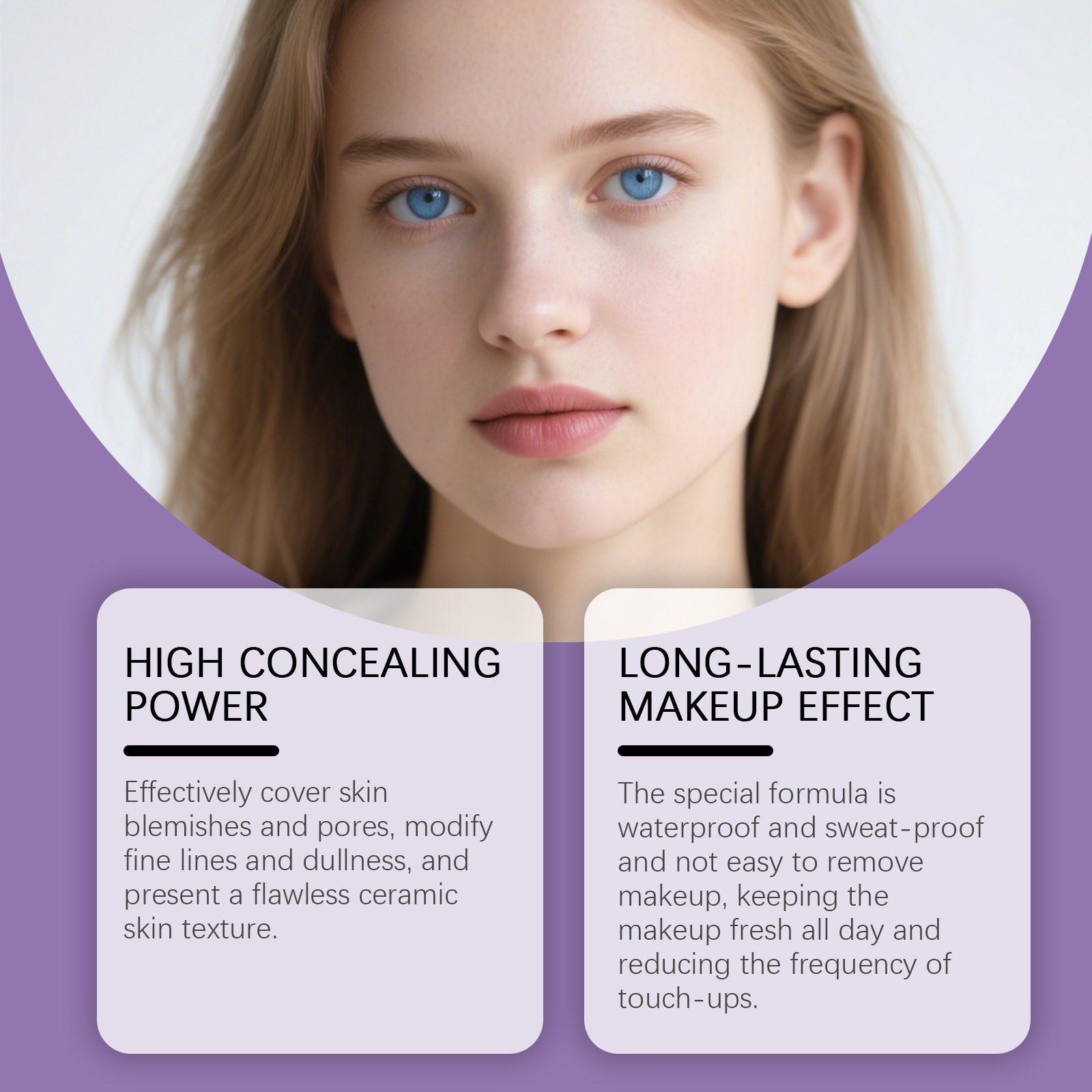 Hydrating, skin-hugging, lightweight matte-finish concealer foundation stick