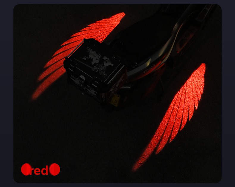 Motorcycle Floor Lamp Angel Wing Projection Lamp Welcome Lamp
