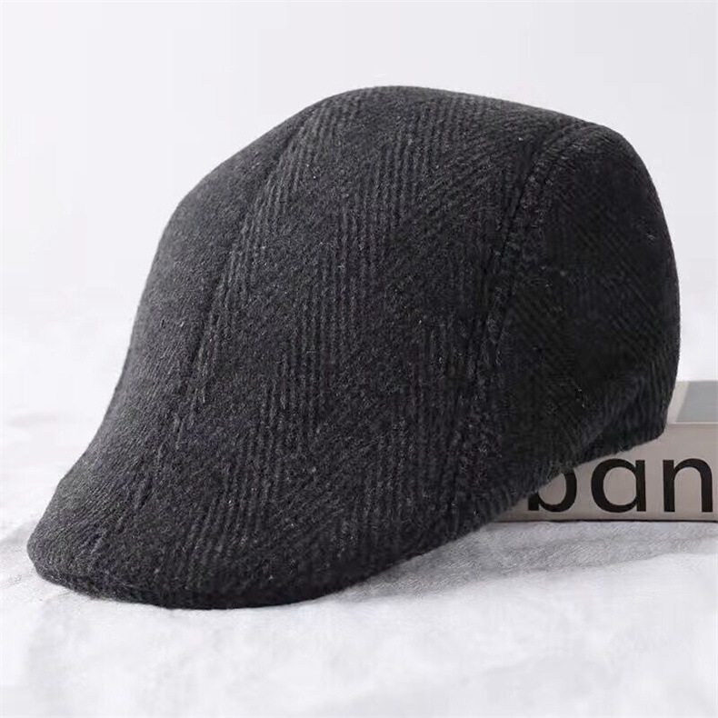 Men's Thickened Woolen Forward Cap