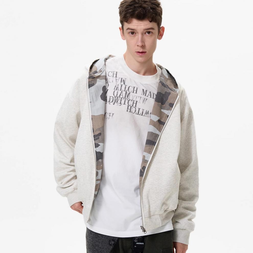 Cardigan Hoodie Men's Retro Loose Casual Couple Jacket