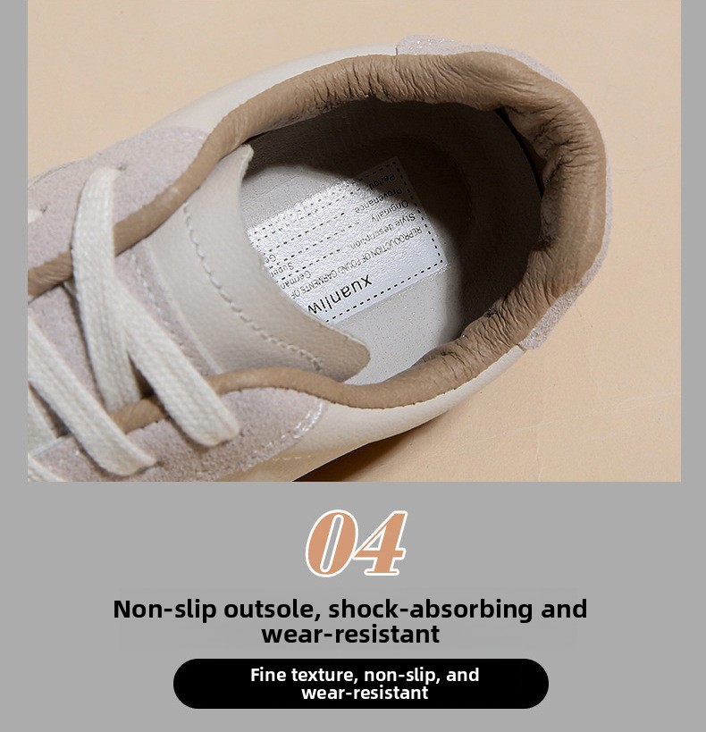 Low-top PU leather upper breathable rubber sole casual shoes