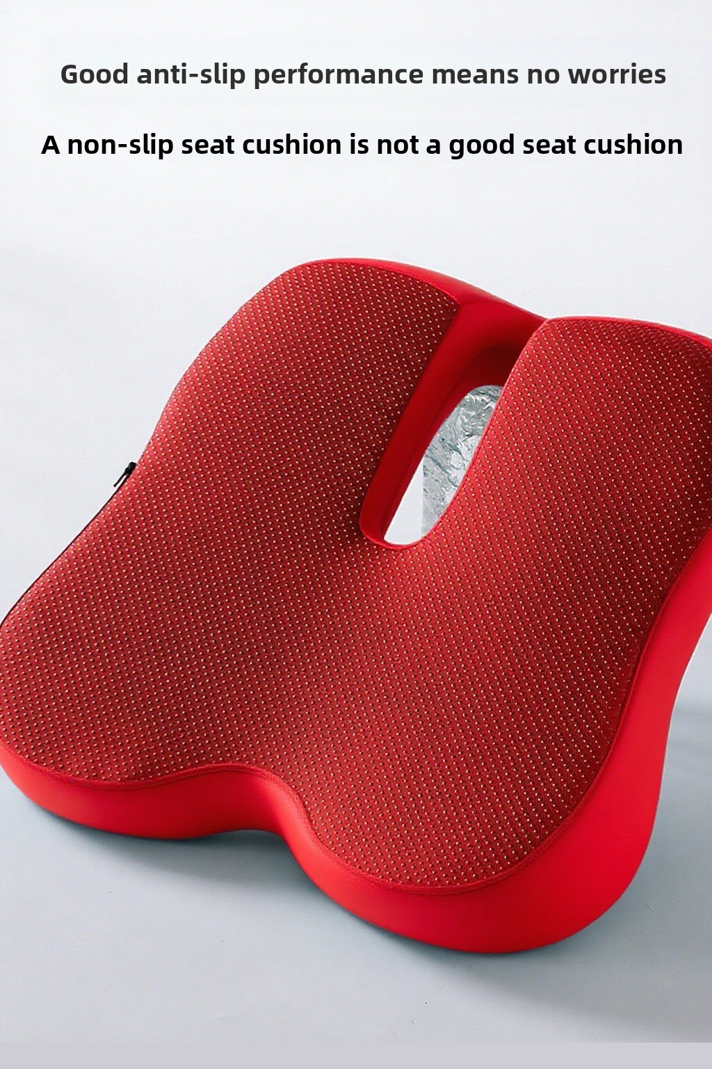 Ergonomic Memory Foam Seat Cushion with Lumbar Support Breathable Office Chair Pad