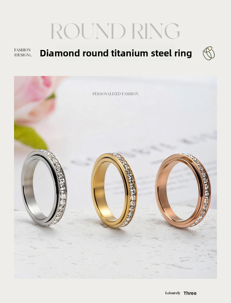 Rotatable Titanium Steel Ring