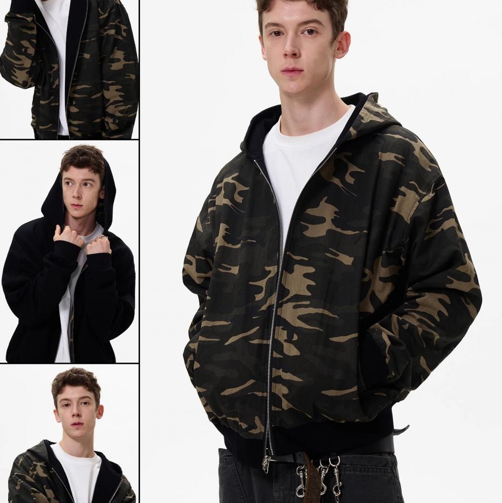 Cardigan Hoodie Men's Retro Loose Casual Couple Jacket