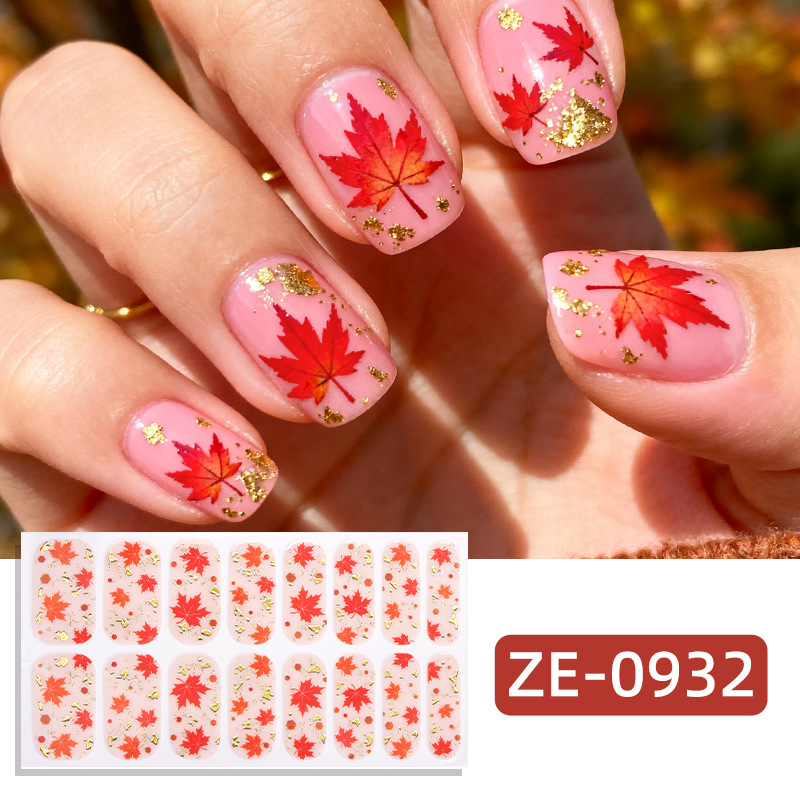 French Gold Foil Glitter Nail Stickers