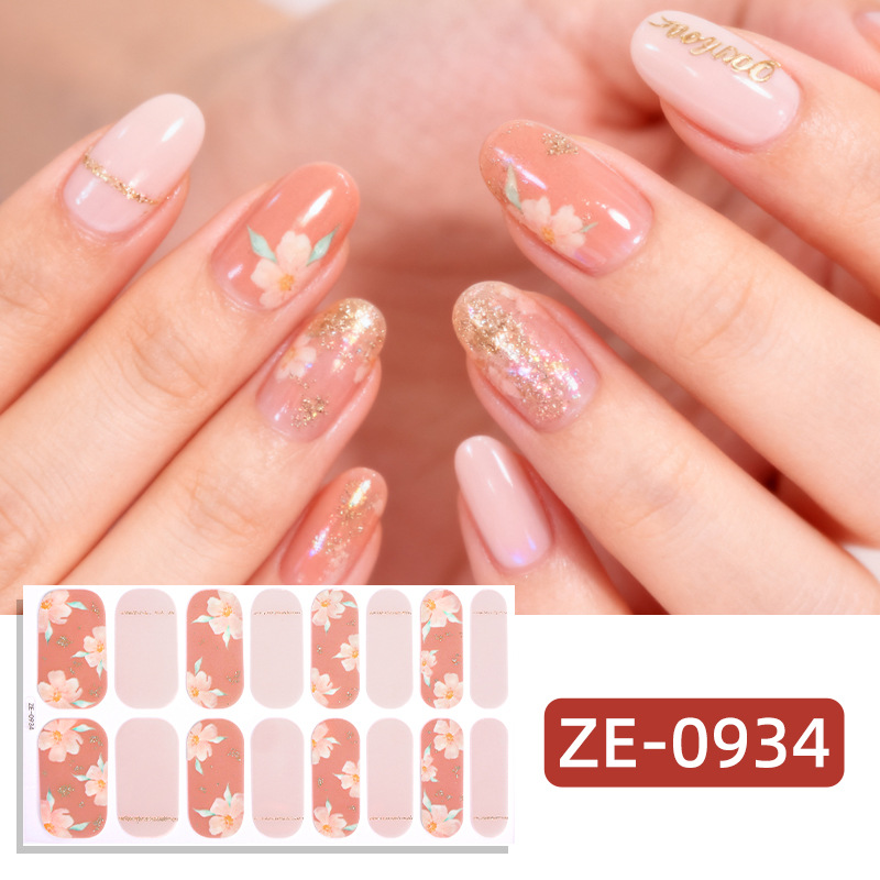 French Gold Foil Glitter Nail Stickers
