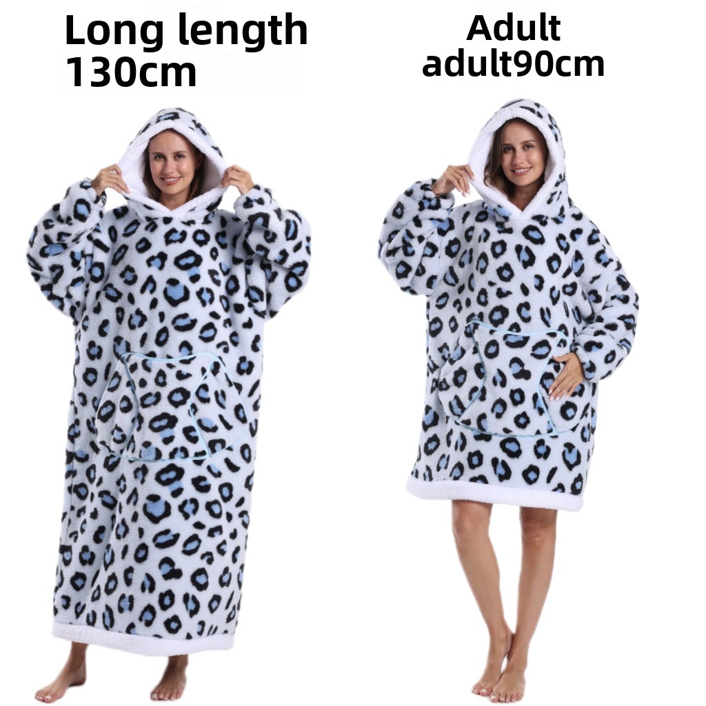 Winter Wearable Blanket Hoodie Super Thick Plush Pajama