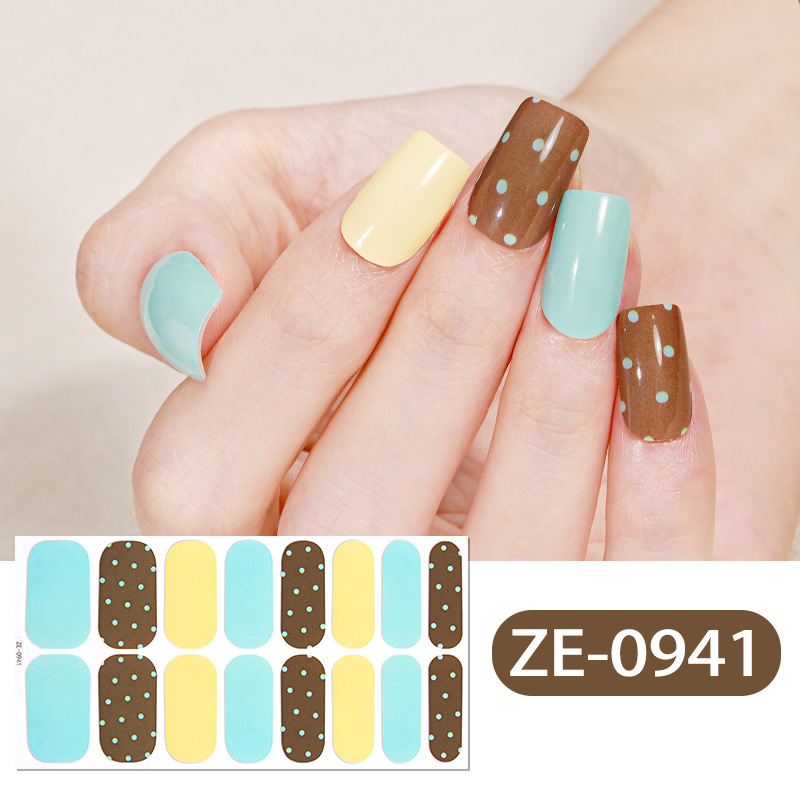 French Gold Foil Glitter Nail Stickers
