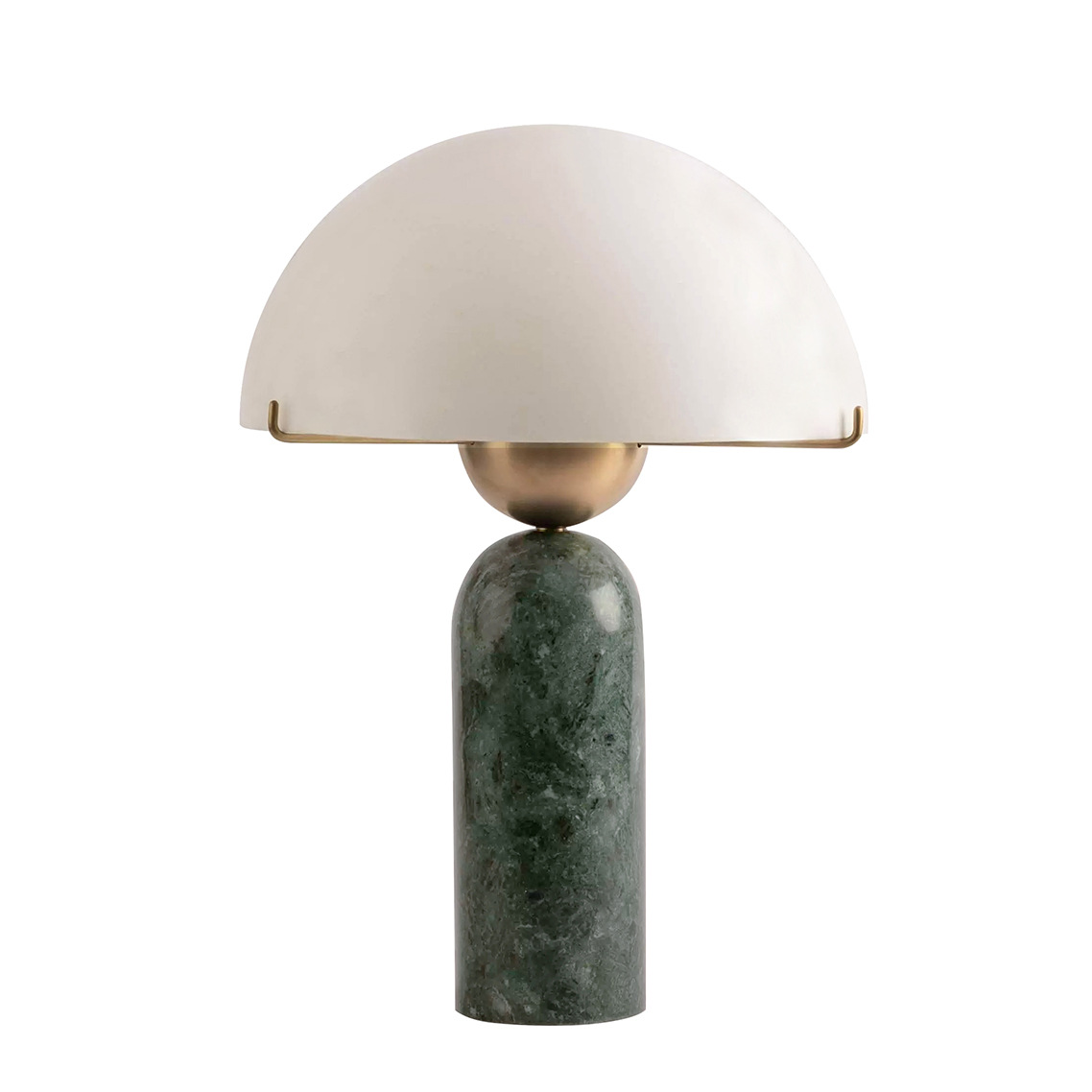 Nordic Minimalist Yellow Travertine and Glass Table Lamp