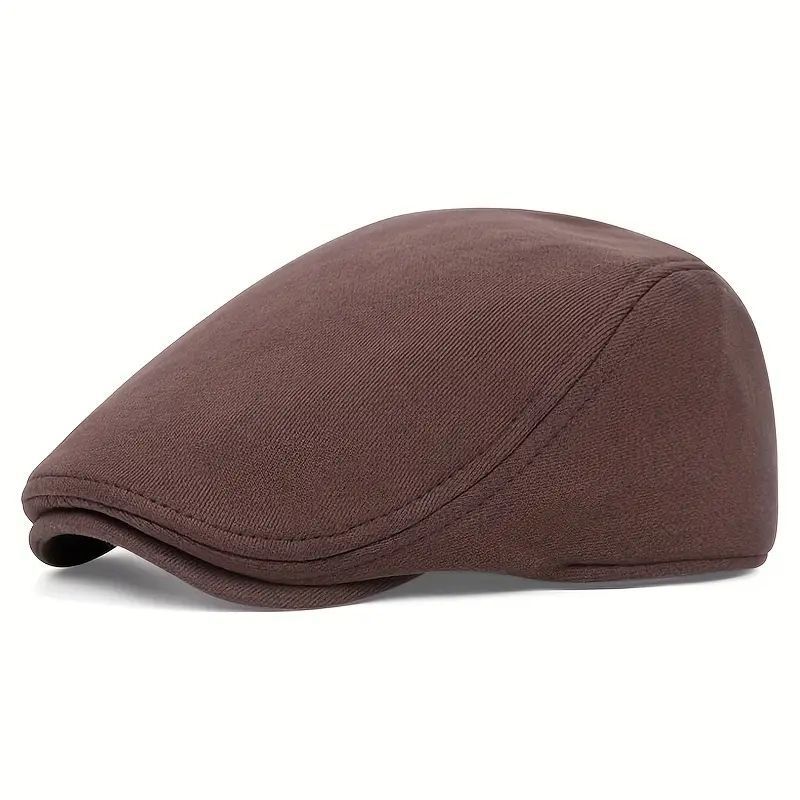 Men's Cotton Beret British Retro Style Adjustable Short Eaves Cap