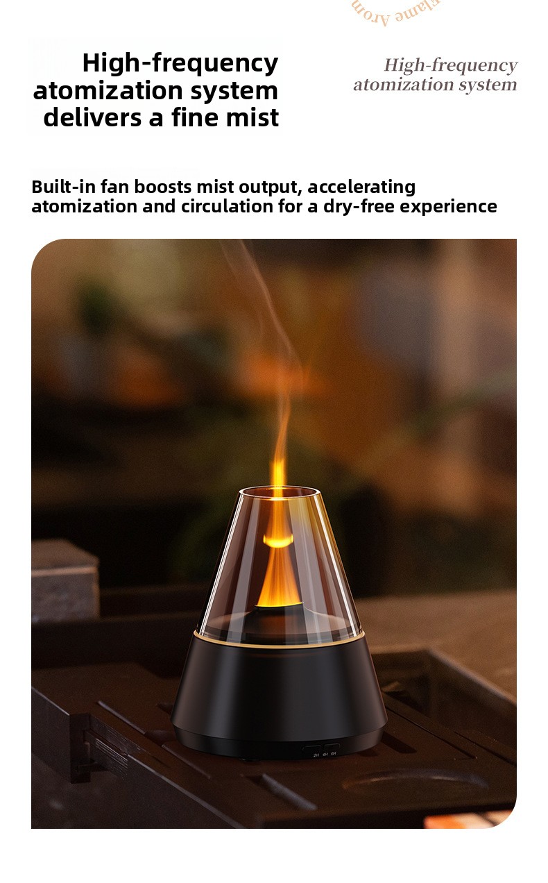 Simulated candlelight ultrasonic humidifier