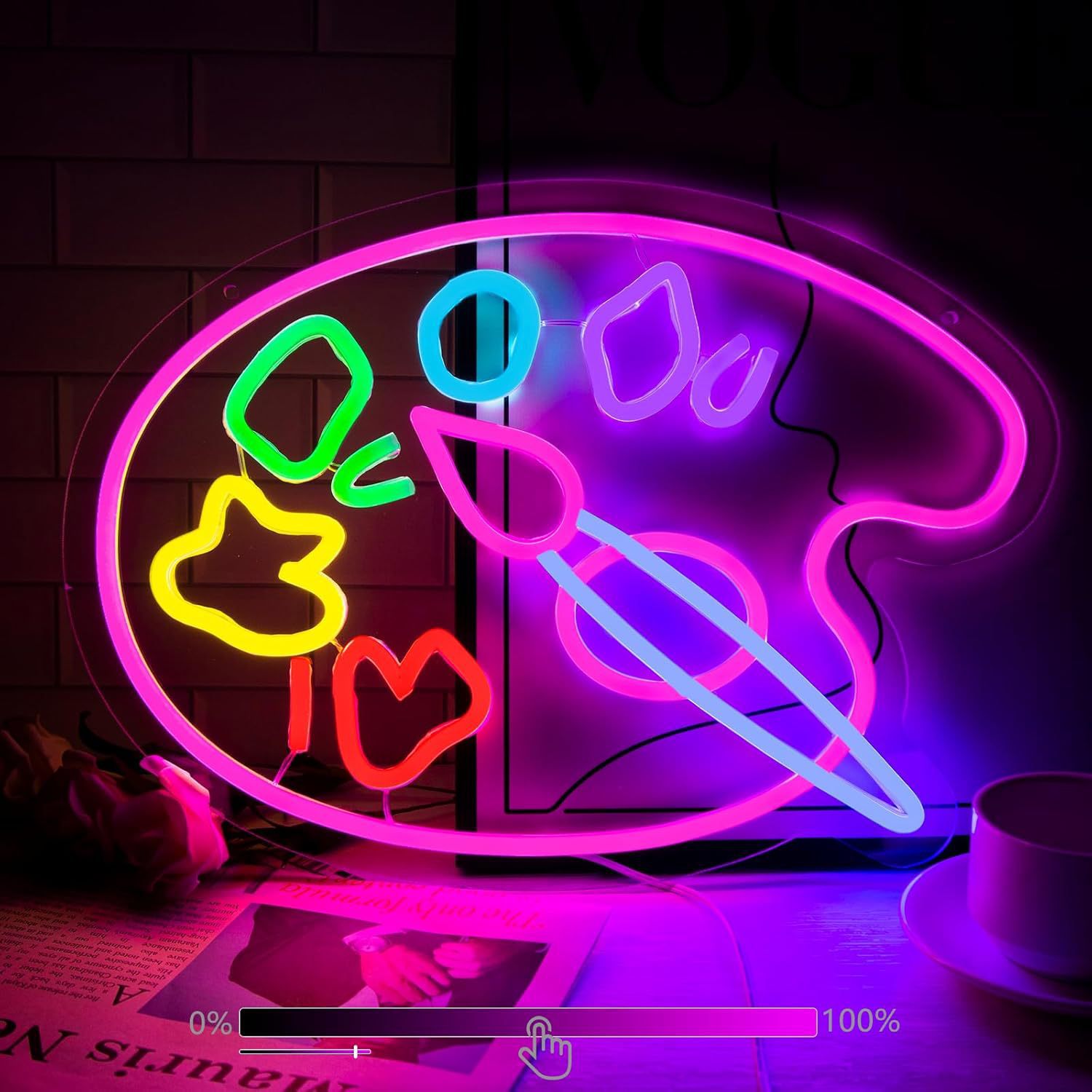 Flexible LED Neon Light Sign Bat Skull Lock Shape Wall Decor