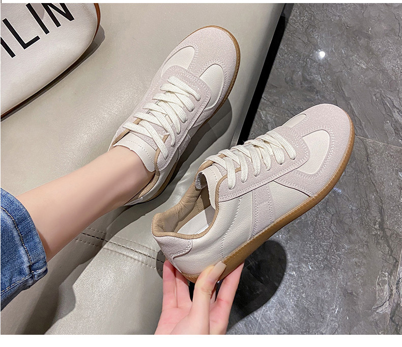 Low-top PU leather upper breathable rubber sole casual shoes