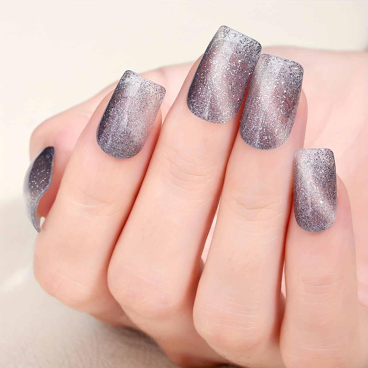 16 Pcs Cat Eye Glitter Nail Stickers