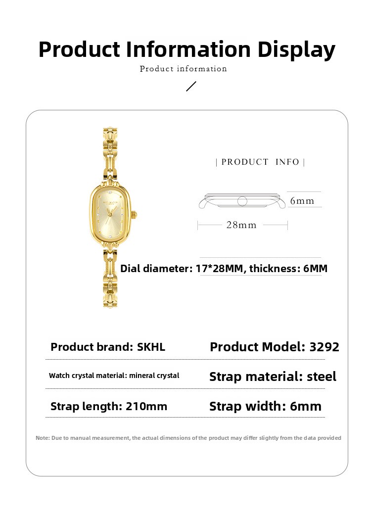 Lady Oval Dial Quartz Bracelet Watch