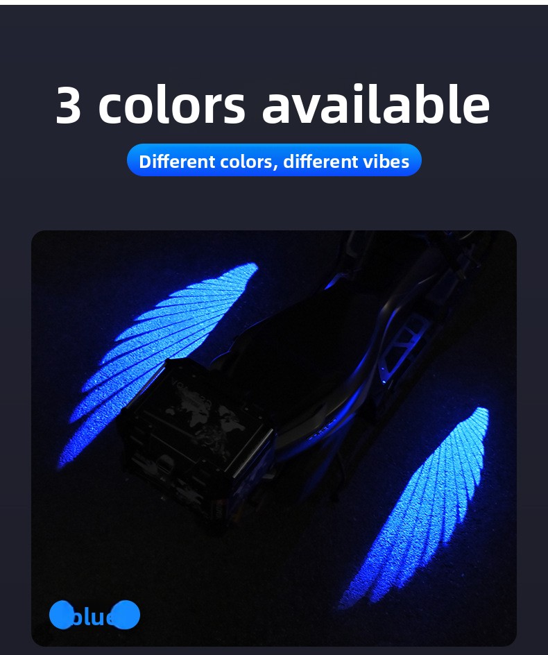 Motorcycle Floor Lamp Angel Wing Projection Lamp Welcome Lamp