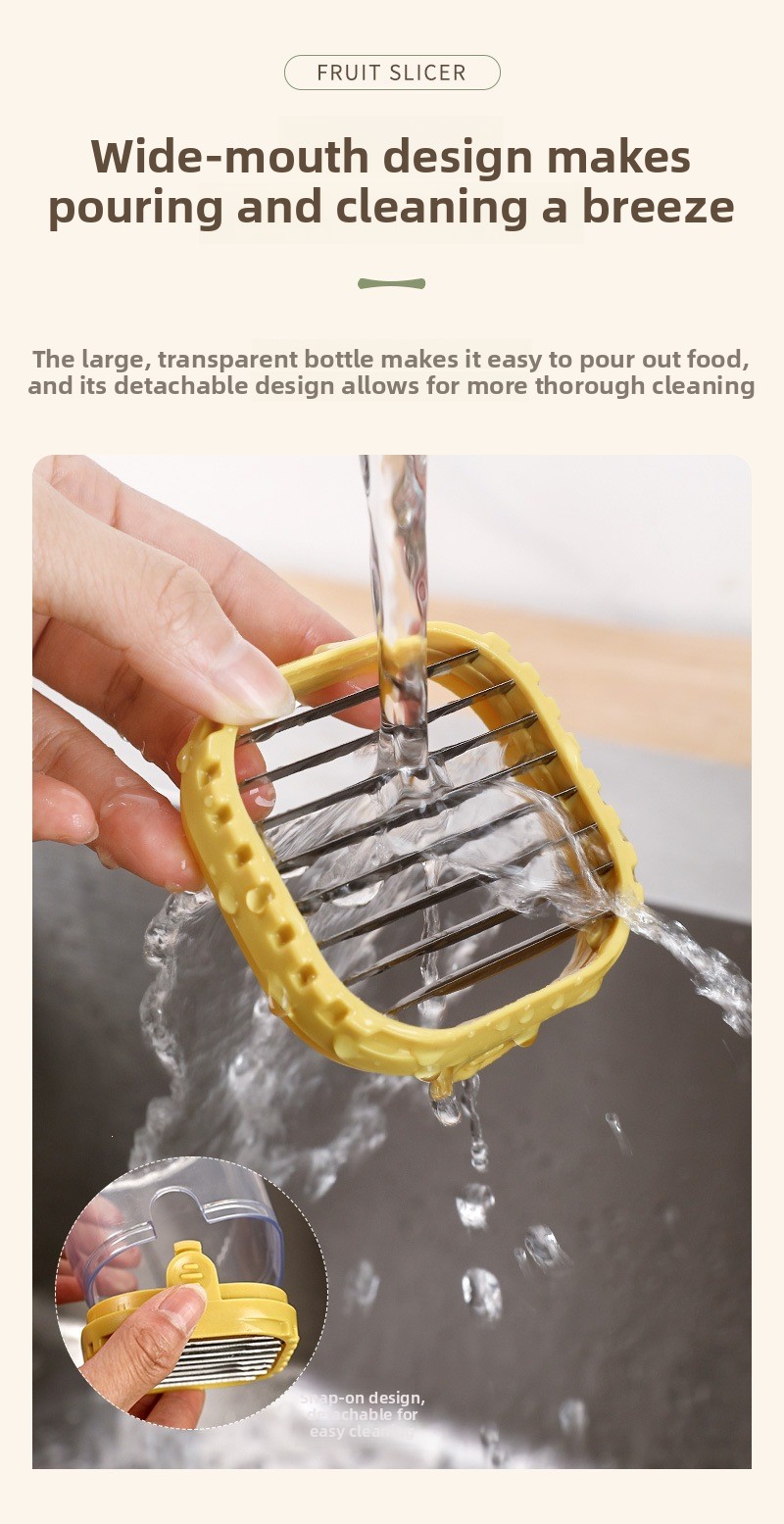 Stainless Steel Fruit and Vegetable Slicer Banana Strawberry Cutter Kitchen Gadget