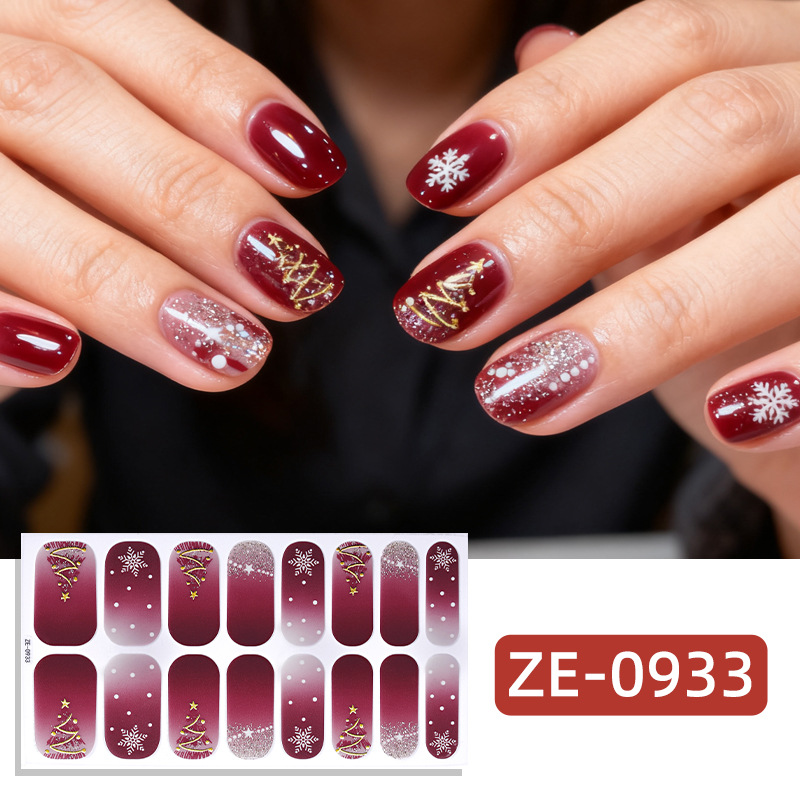 French Gold Foil Glitter Nail Stickers
