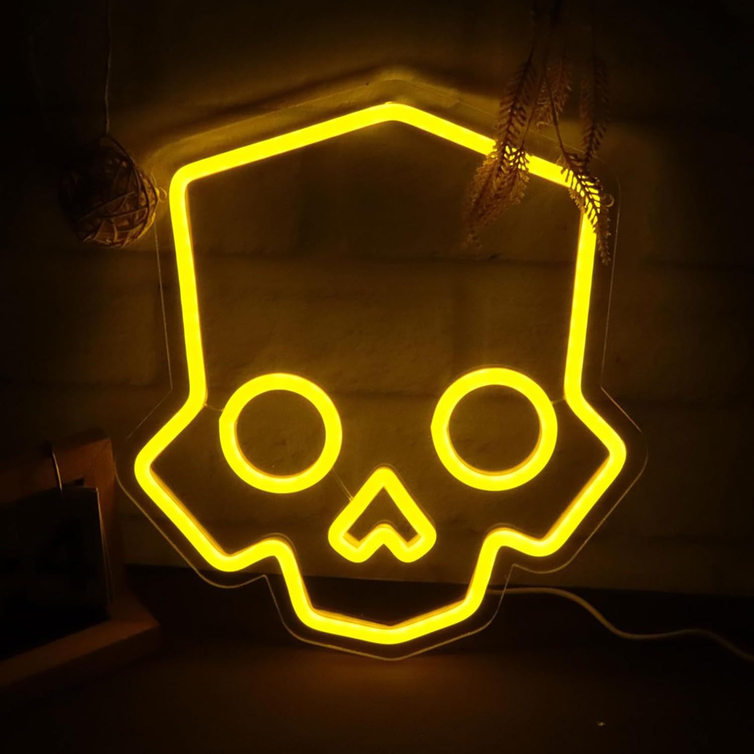Flexible LED Neon Light Sign Bat Skull Lock Shape Wall Decor