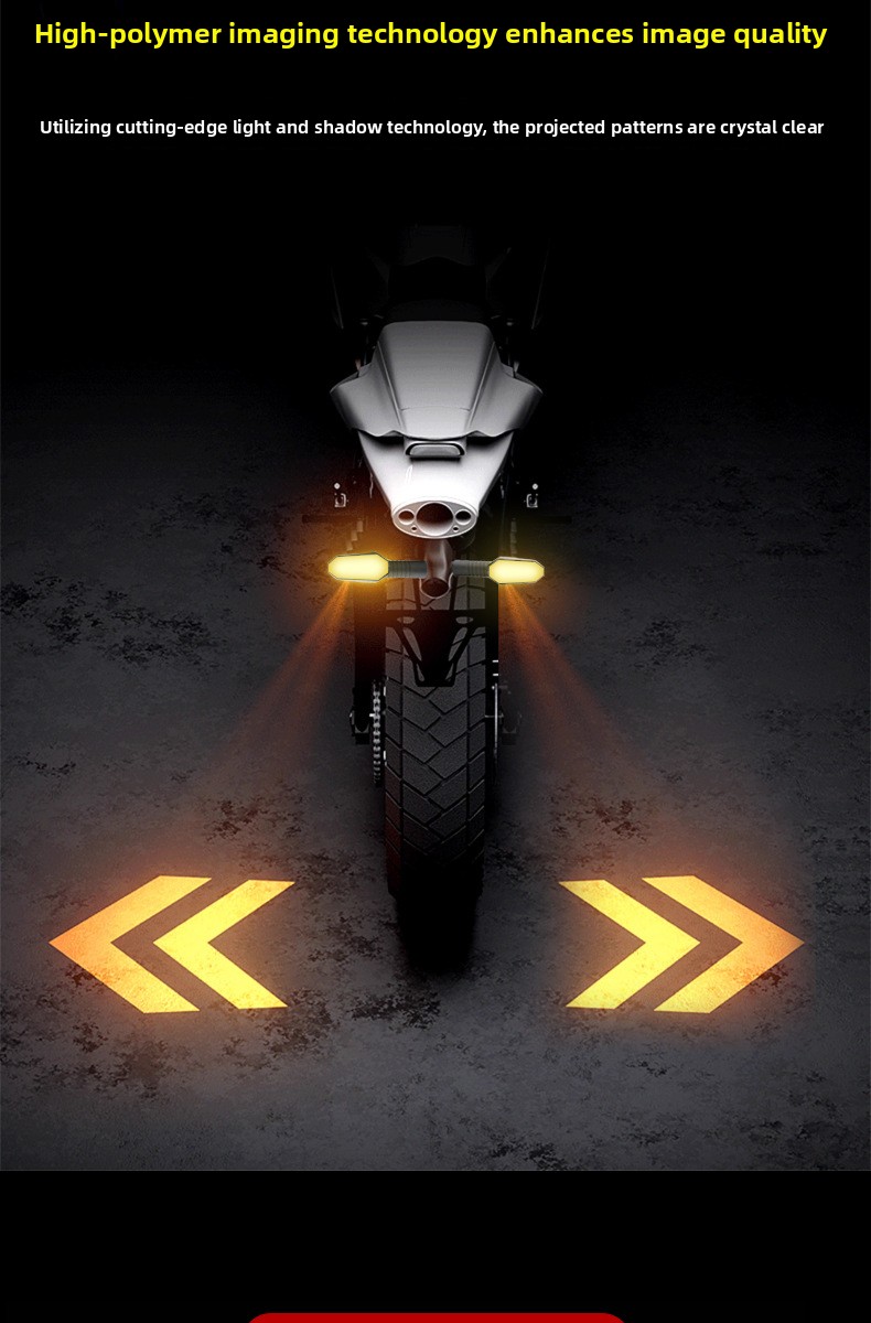 Motor electric vehicle projection turn signal warning ground lamp