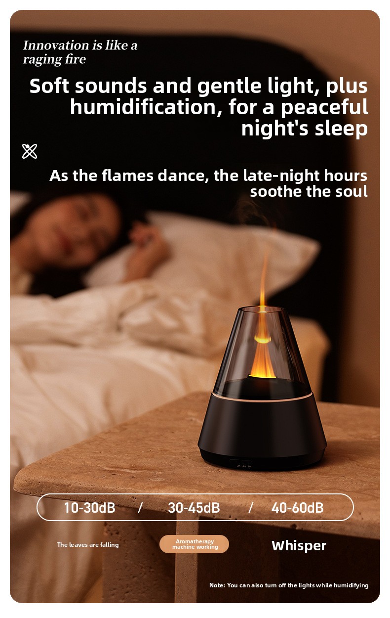 Simulated candlelight ultrasonic humidifier