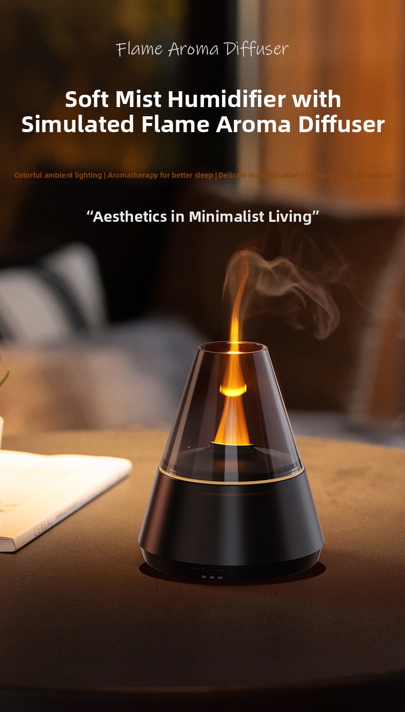 Simulated candlelight ultrasonic humidifier