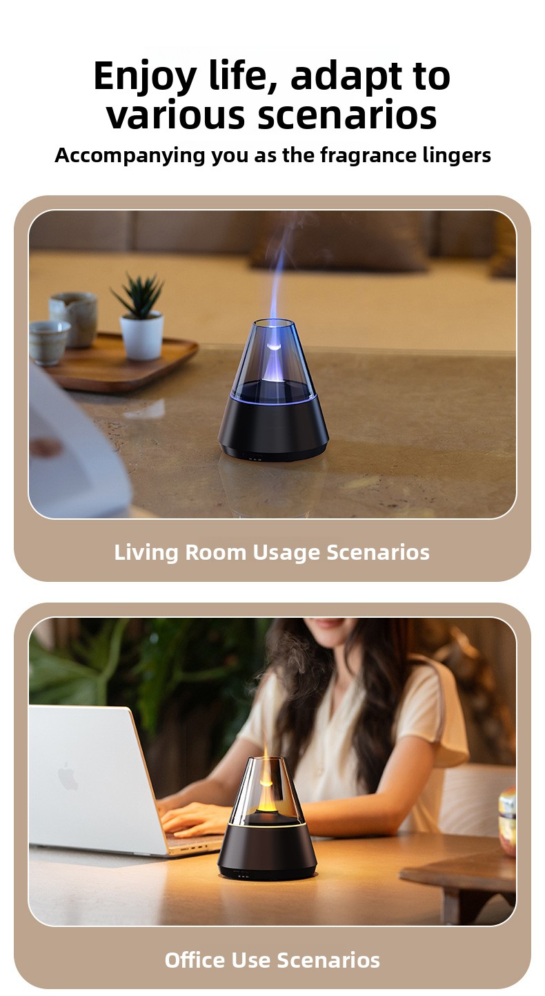 Simulated candlelight ultrasonic humidifier