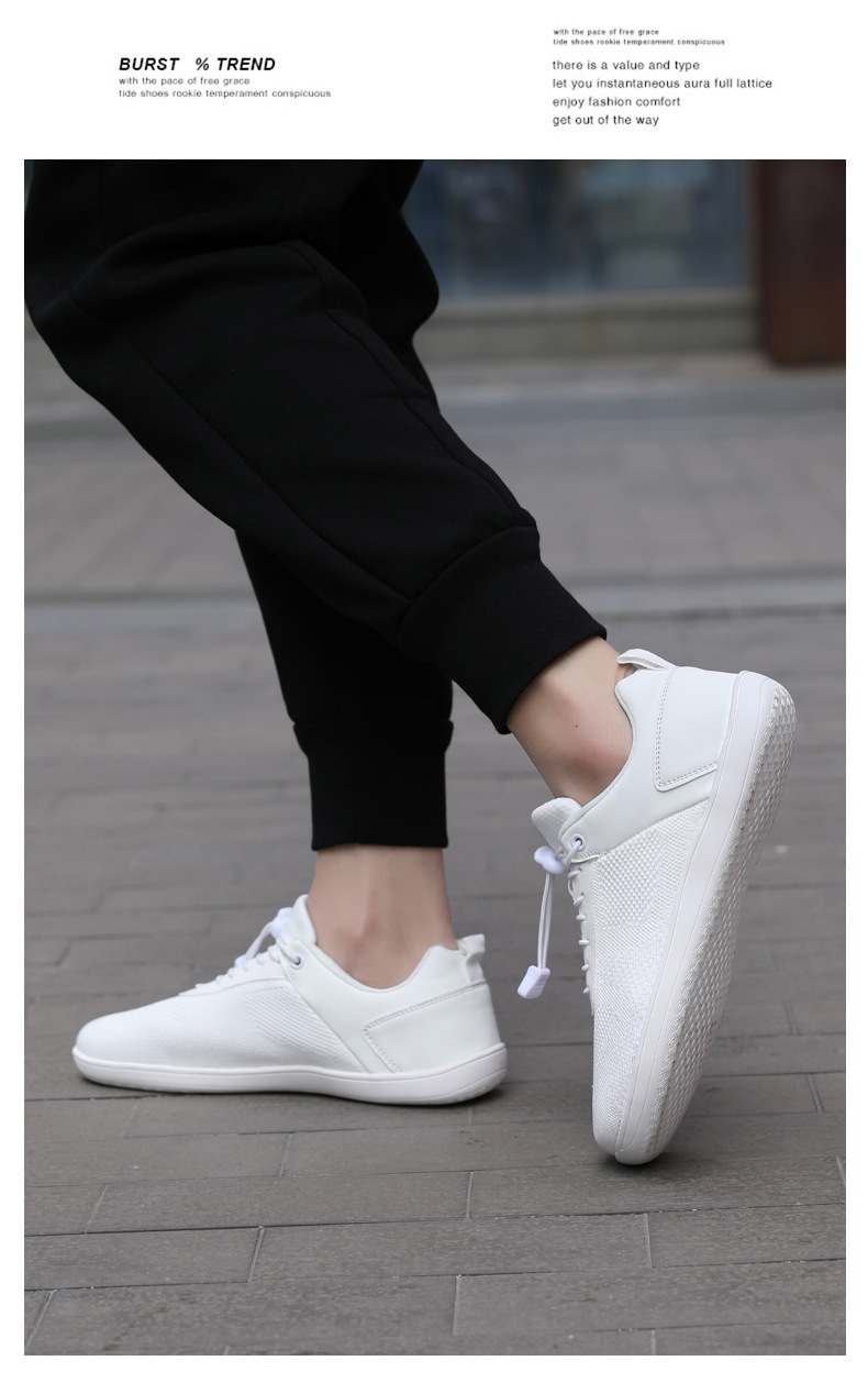 Men's Wide Toe Breathable Flyknit Hiking Sneakers