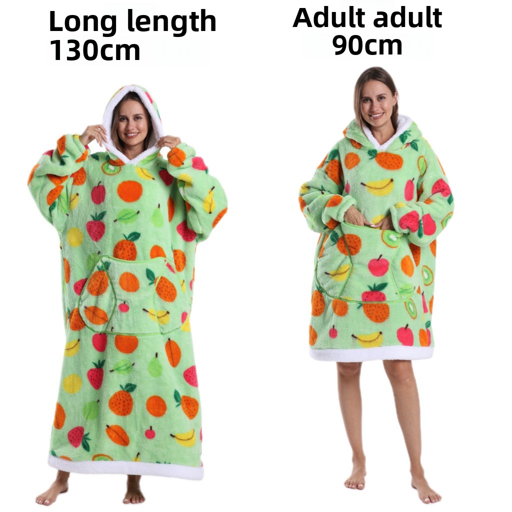 Winter Wearable Blanket Hoodie Super Thick Plush Pajama