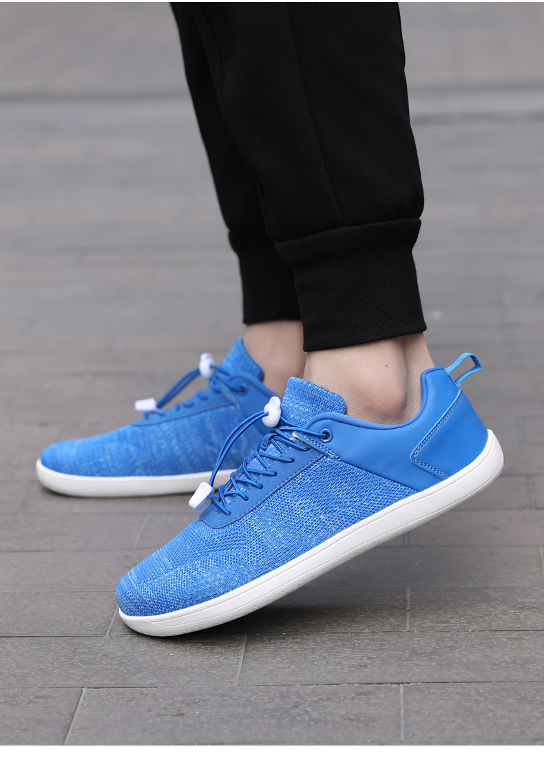 Men's Wide Toe Breathable Flyknit Hiking Sneakers