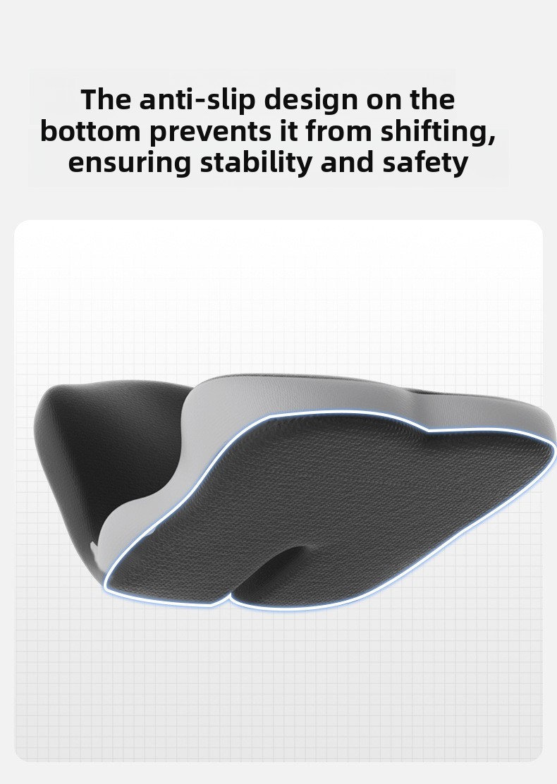 Integrated Lumbar Support Cushion with Memory Foam Backrest Breathable Office Chair Pad