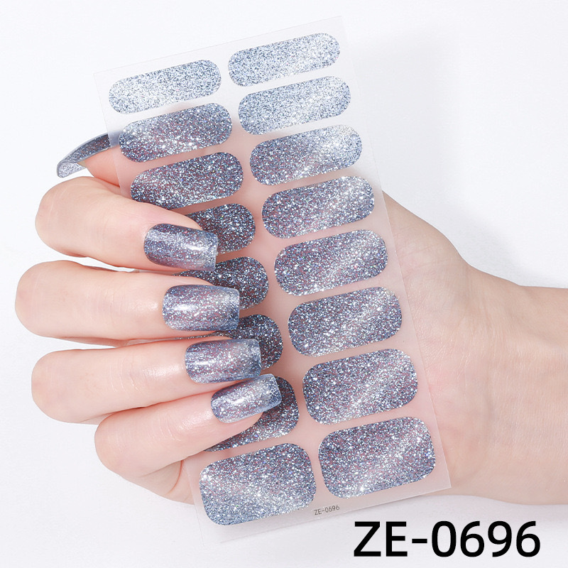 16 Pcs Cat Eye Glitter Nail Stickers