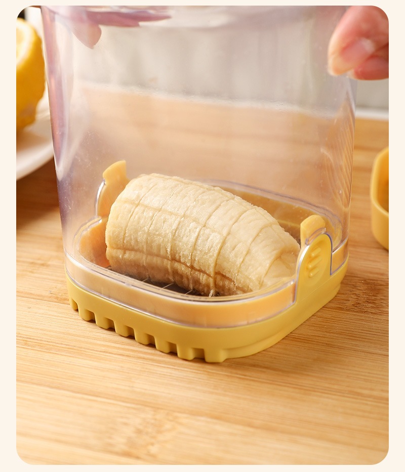 Stainless Steel Fruit and Vegetable Slicer Banana Strawberry Cutter Kitchen Gadget