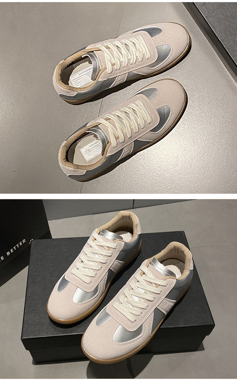 Low-top PU leather upper breathable rubber sole casual shoes