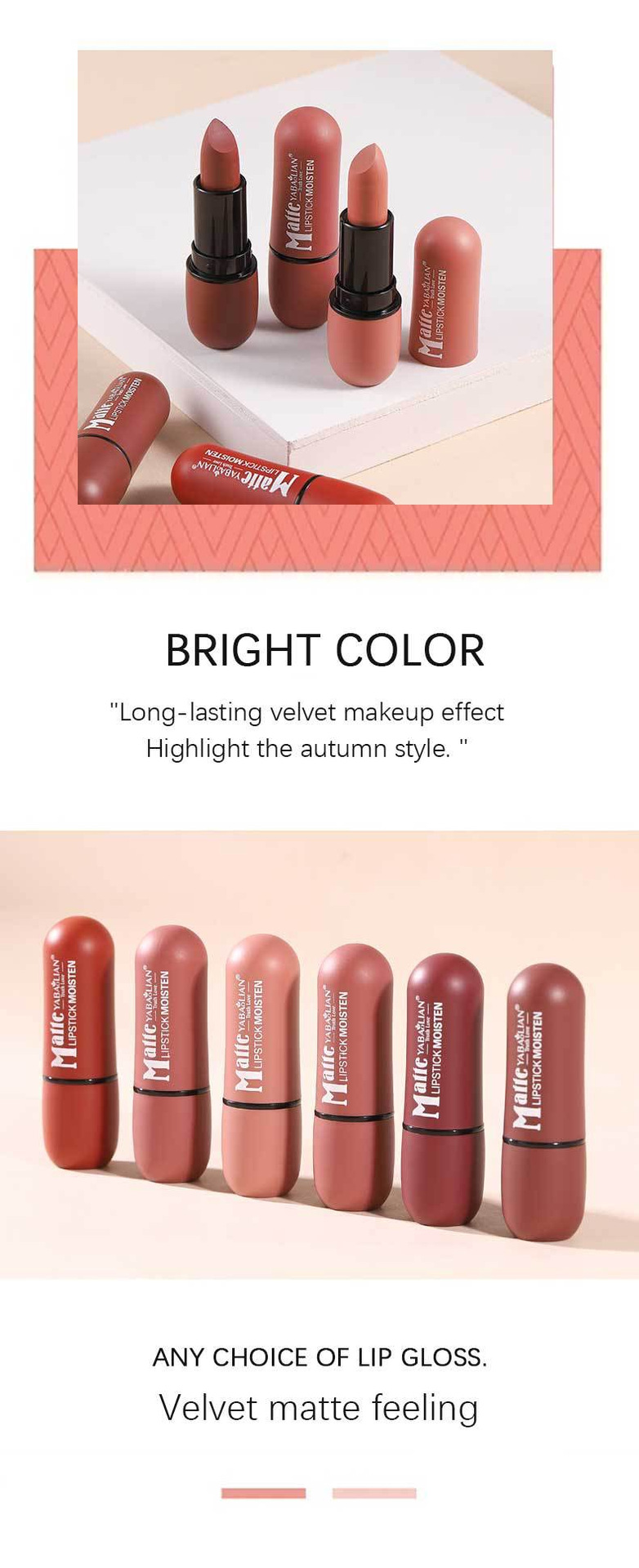 Long Lasting Waterproof Matte Lipstick Set