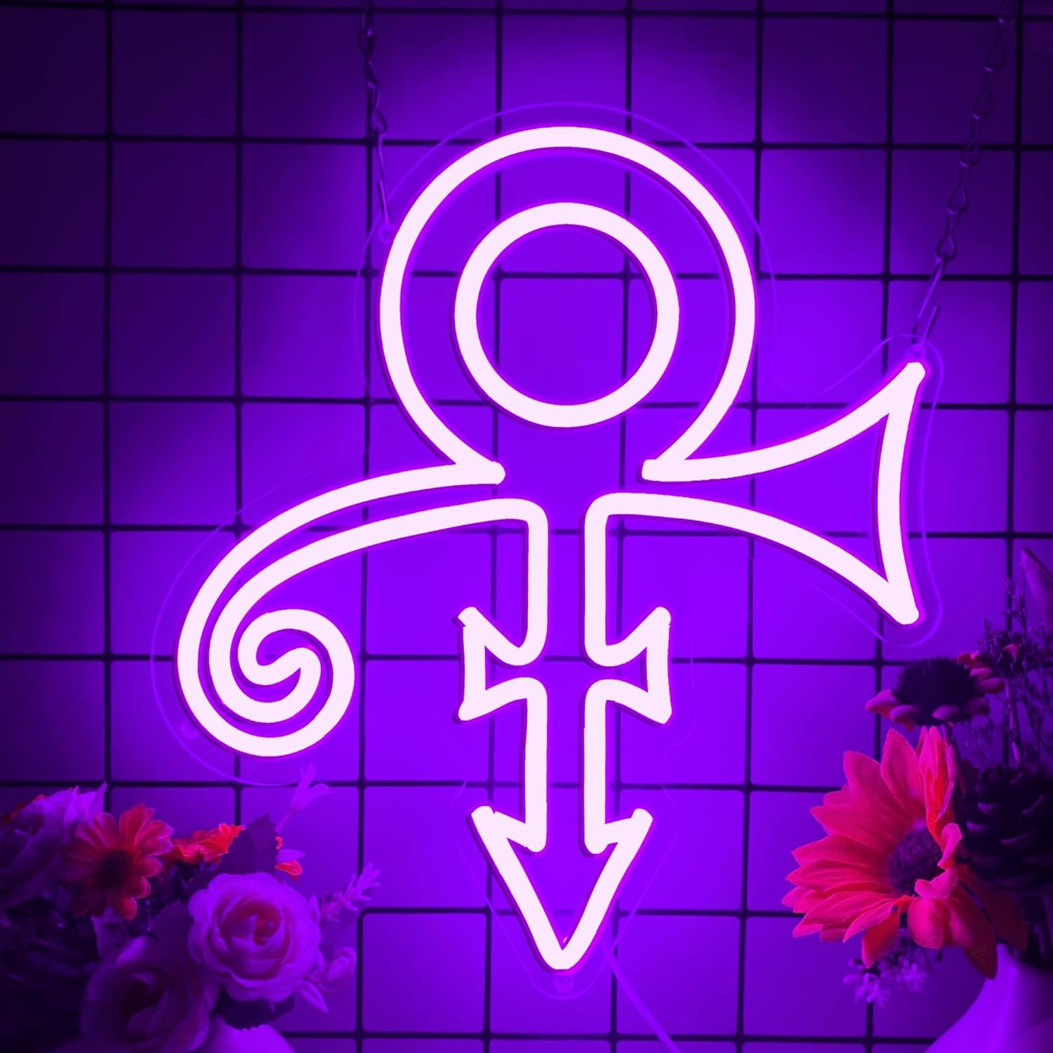 Flexible LED Neon Light Sign Bat Skull Lock Shape Wall Decor
