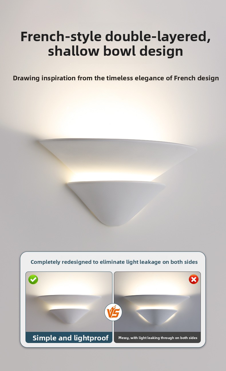 French-style plaster wall lamp