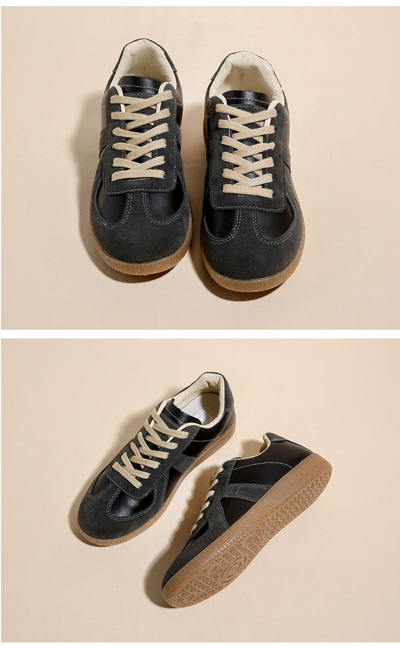 Low-top PU leather upper breathable rubber sole casual shoes