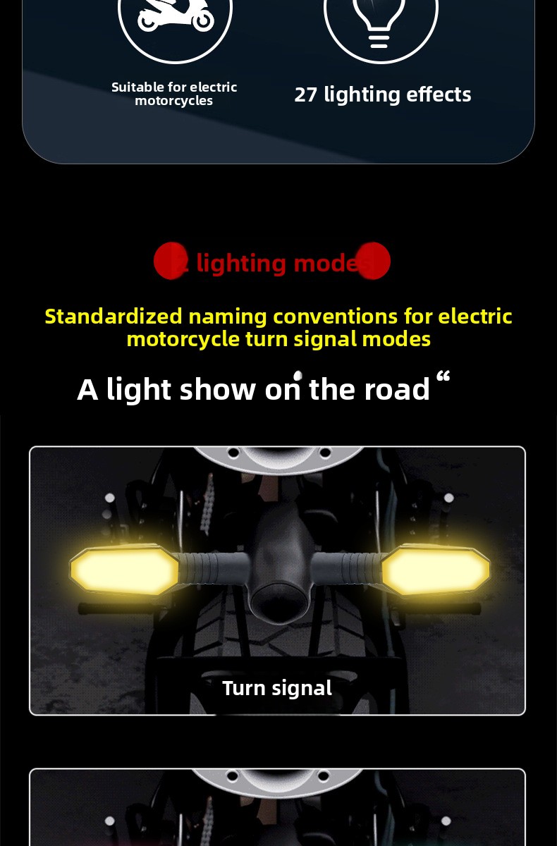 Motor electric vehicle projection turn signal warning ground lamp